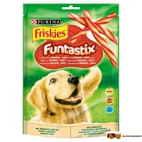 a dog treat bag with a dog picture